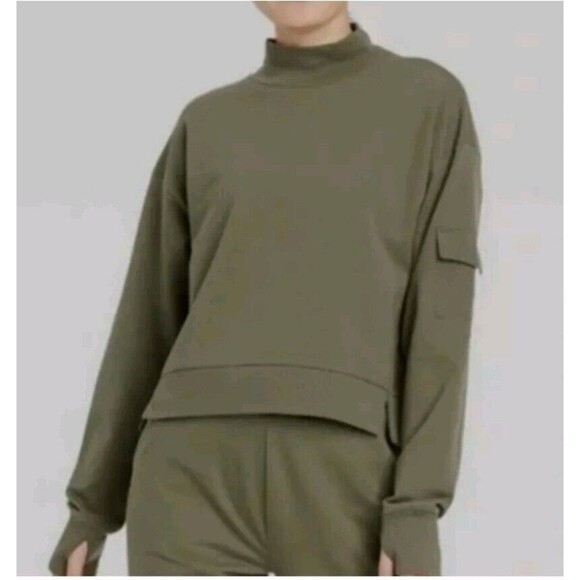 all in motion Sweaters - All in Motion- Large- French Terry Sweatshirt- Moss Green